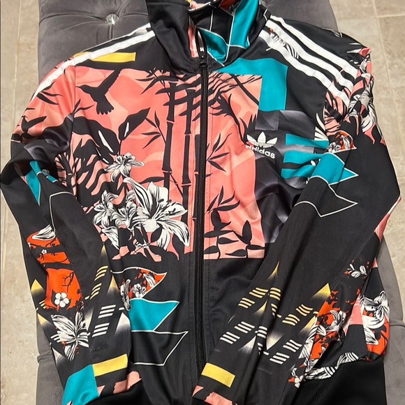 Adidas Floral Track Jacket - Picture 1 of 4